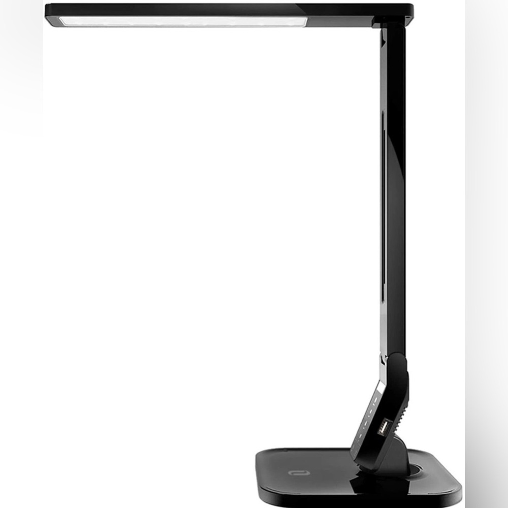 TaoTronics LED Desk Lamp, Adjustable Arm, Multiple Settings, USB Charger, Black - Picture 12 of 14